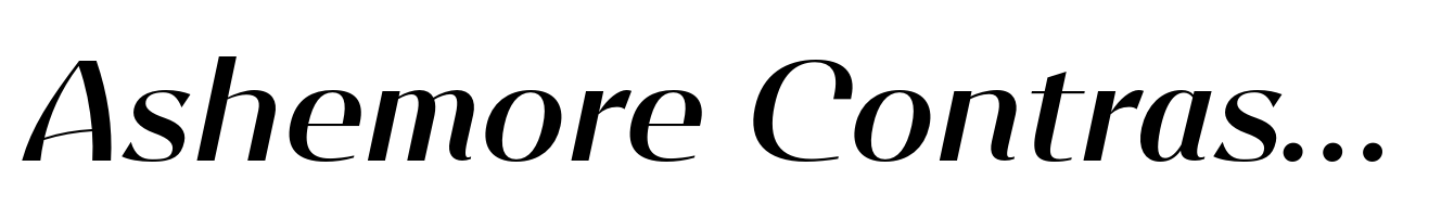 Ashemore Contrast Extended Semi Bold Italic